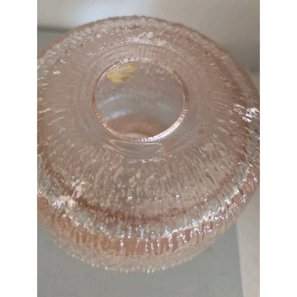 VTG A Tiara Exclusive Pink Glass Fairy Lamp Mushroom Accent Light Cottagecore